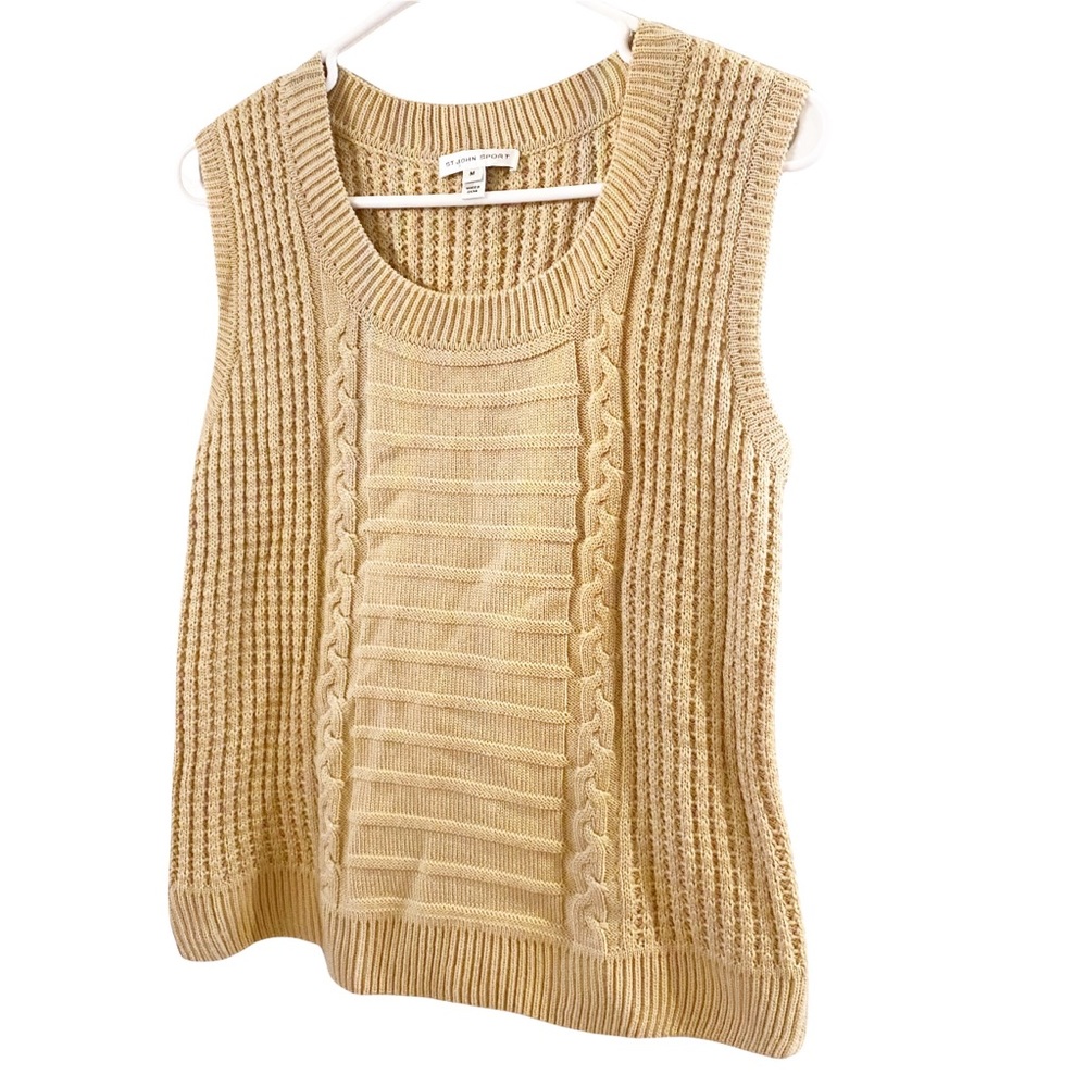 ST. JOHN Wool Sleeveless Knit Tank - Picture 2 of 6